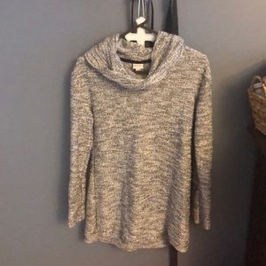 Nice long black and white sweater